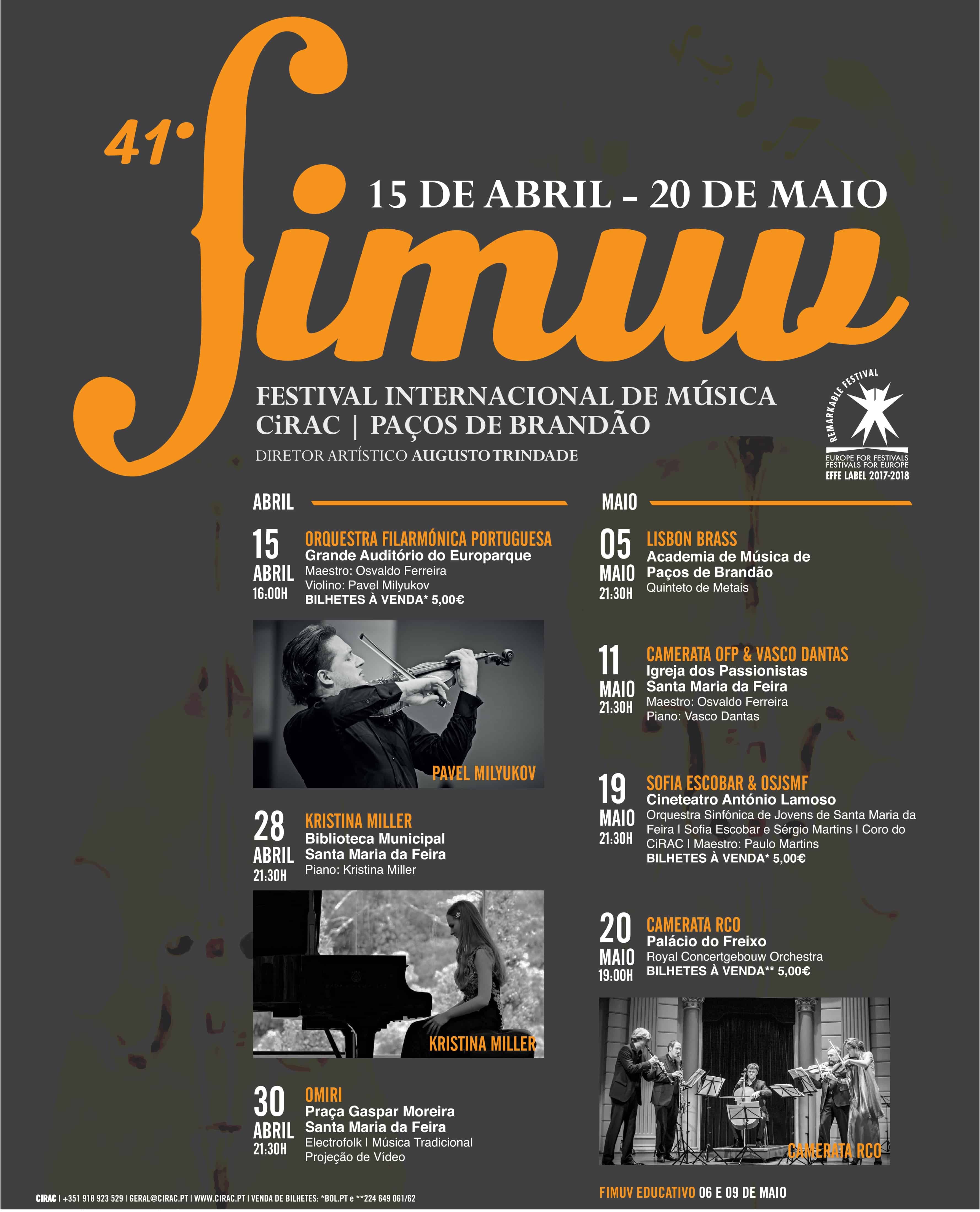 FIMUV | 41ª EDIÇÃO | 15 ABRIL A 20 DE MAIO | PAÇOS DE BRANDÃO