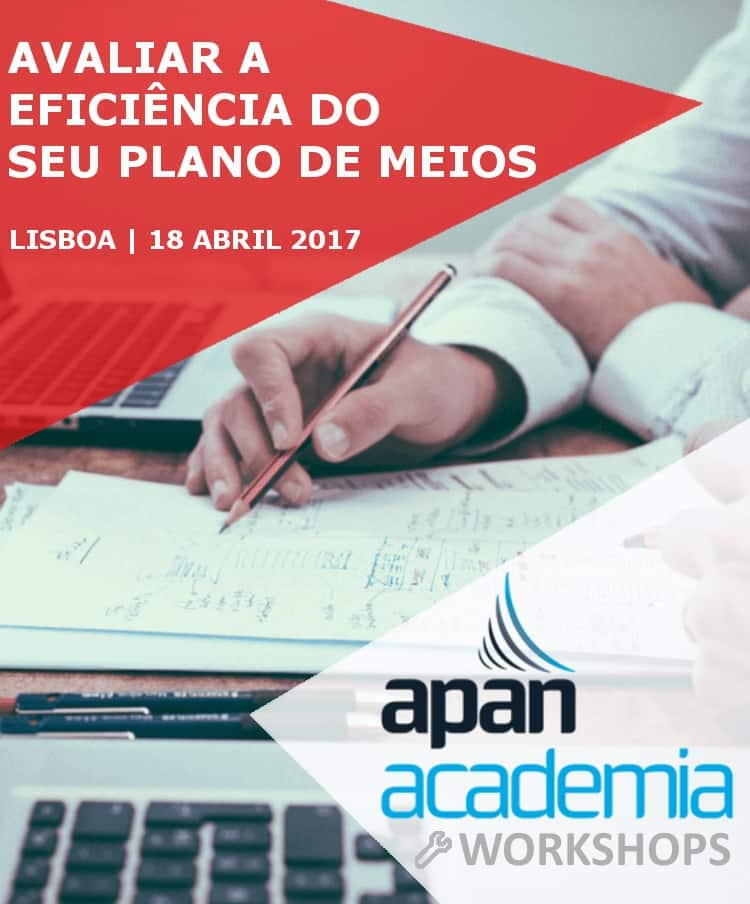 Interpretar a informação contida num plano de meios é de vital importância para assegurar uma eficaz comunicação com o target de uma marca.|A APAN Academia promove no dia 18 de abril uma formação "Como avaliar a eficiência do seu plano de meios". Faça já a sua inscrição|Interpretar a informação contida num plano de meios é de vital importância para assegurar uma eficaz comunicação com o target de uma marca.