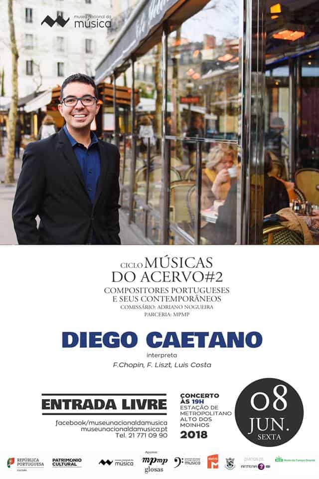 DIEGO CAETANO AO PIANO NO ÚLTIMO CONCERTO DO CICLO MÚSICAS DO ACERVO