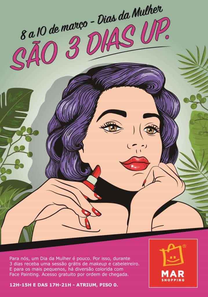 NO DIA DA MULHER O MAR SHOPPING MATOSINHOS OFERECE SESSÕES DE MAQUILHAGEM E HAIRSTYLE