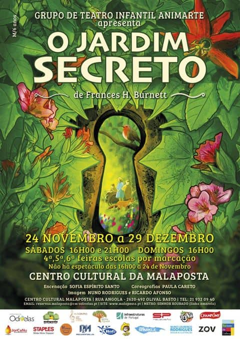 O JARDIM SECRETO | C.C. DA MALAPOSTA - O Jardim Secreto é a adaptação do livro infantil da autora inglesa Frances Hodgson Burnett, primeiramente publicado em 1911. É considerada a sua obra mais importante, pois é o primeiro livro no qual um rapaz e uma rapariga são os personagens principais.