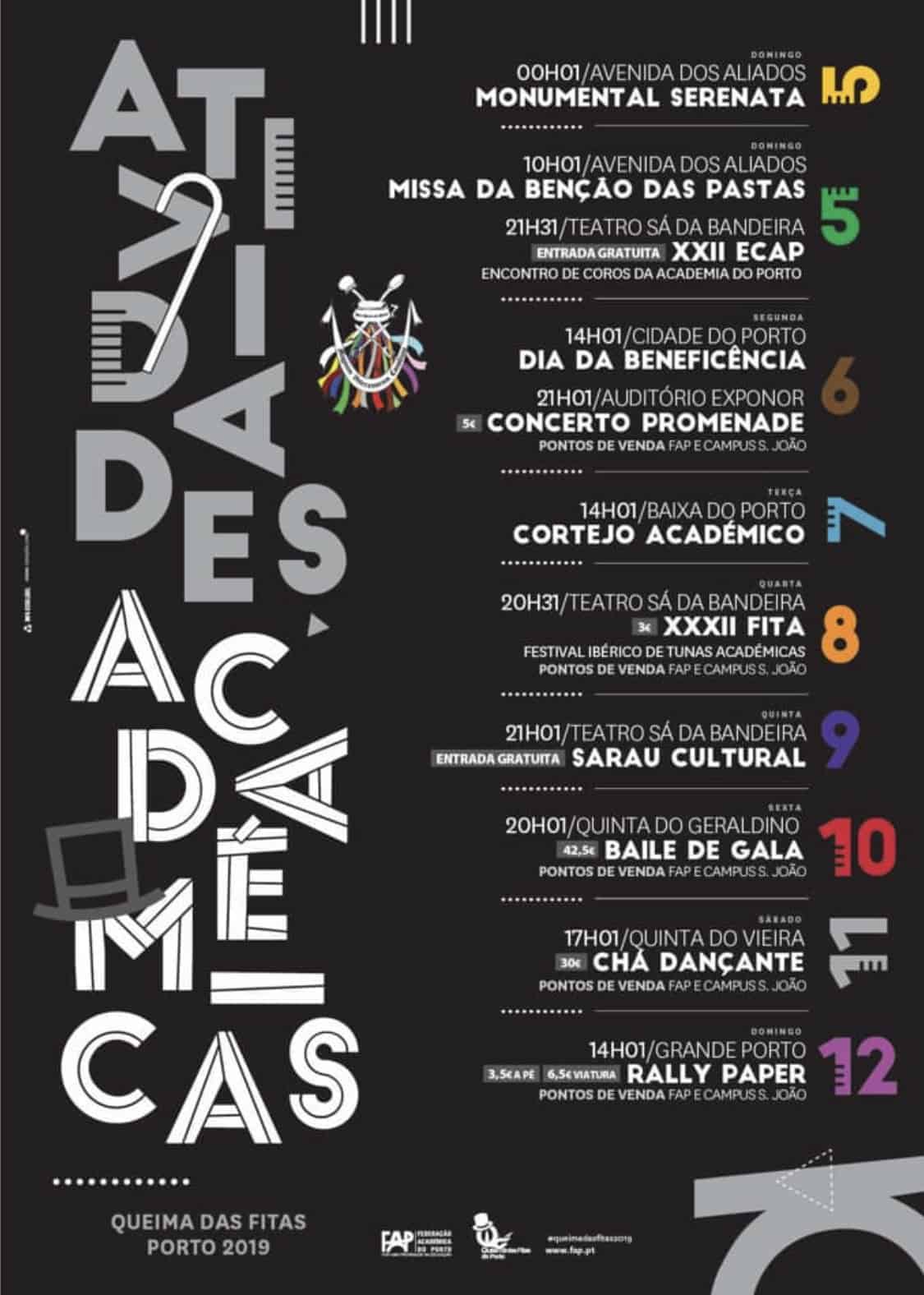 ATIVIDADES ACADÉMICAS – QUEIMA DAS FITAS PORTO 2019