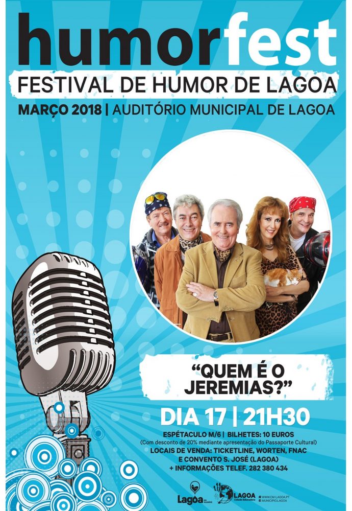 HUMORFEST 2018 – QUEM É O JEREMIAS | AUDITÓRIO MUNICIPAL LAGOA