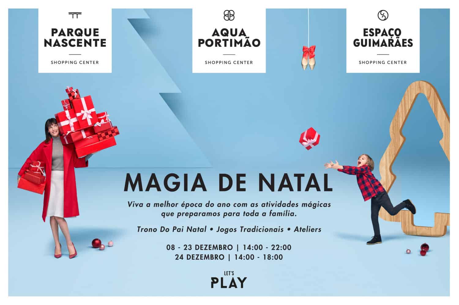 A Magia de Natal chega aos centros comerciais Aqua Portimão