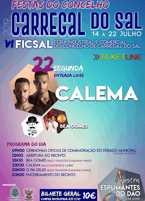 CALEMA – FESTAS CARREGAL DO SAL 2019