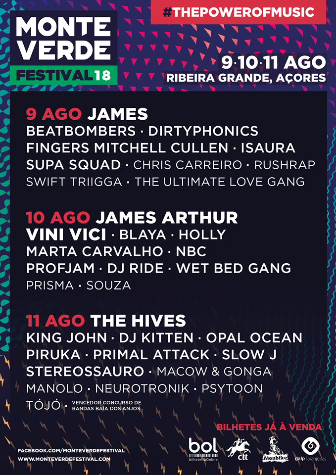 MONTE VERDE FESTIVAL 2018 – BILHETE DIÁRIO | RIBEIRA GRANDE