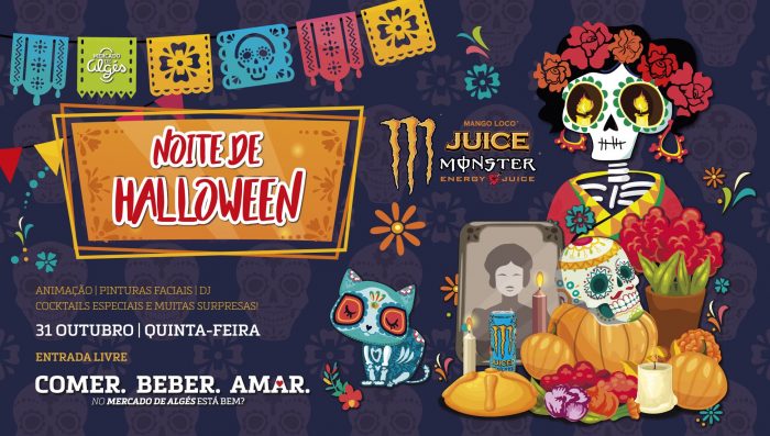 NOITE DE HALLOWEEN 2019 | MERCADO DE ALGÉS - Está a chegar a noite mais assustadora do Ano, e com ela, mais uma festa temática no seu Mercado de Algés.