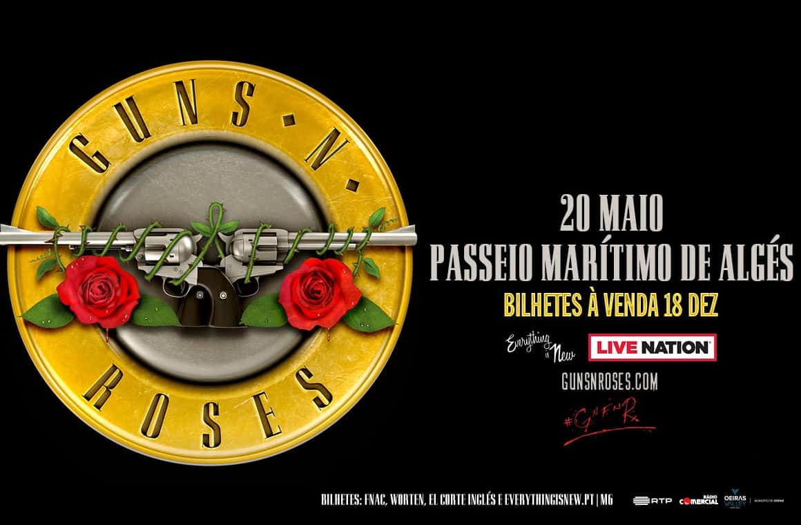 GUNS N’ROSES ATUAM NO PASSEIO MARÍTIMO DE ALGÉS EM MAIO 2020