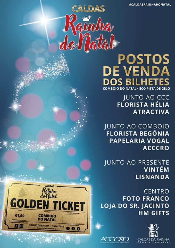 Os bilhetes para o Comboio de Natal e Eco Pista de Gelo custam 1,5 €
