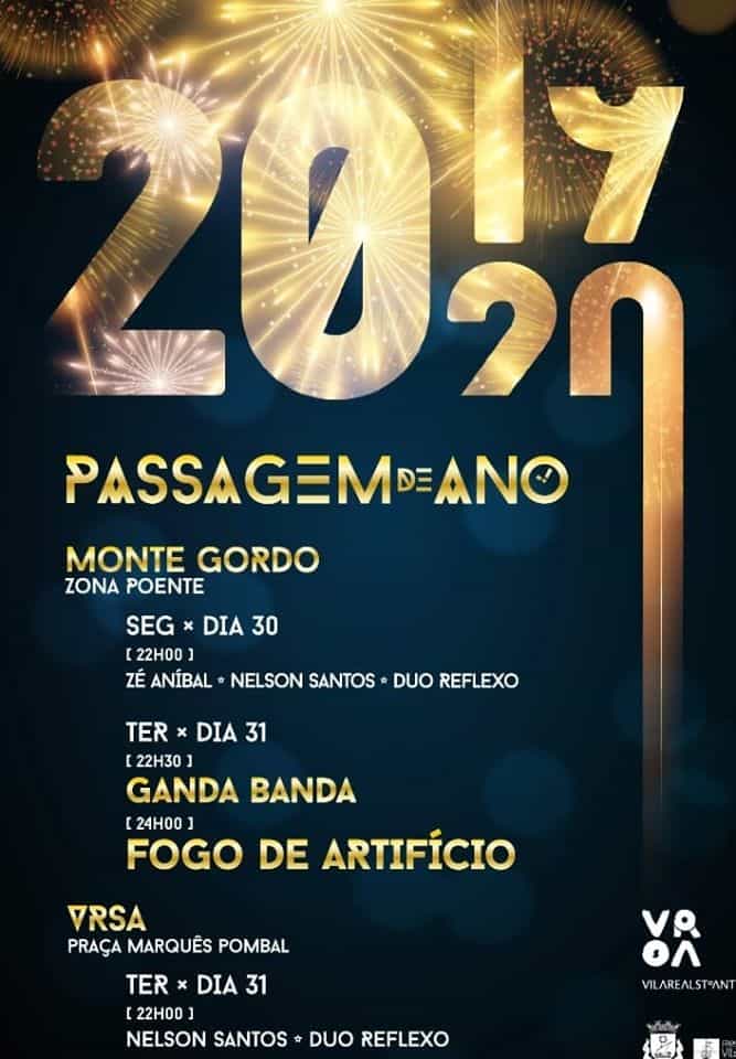 Resultado de imagem para cartaz passagem de ano monte gordo 2020