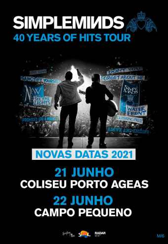 SIMPLE MINDS – 40 YEARS OF HITS TOUR 2021 | CAMPO PEQUENO