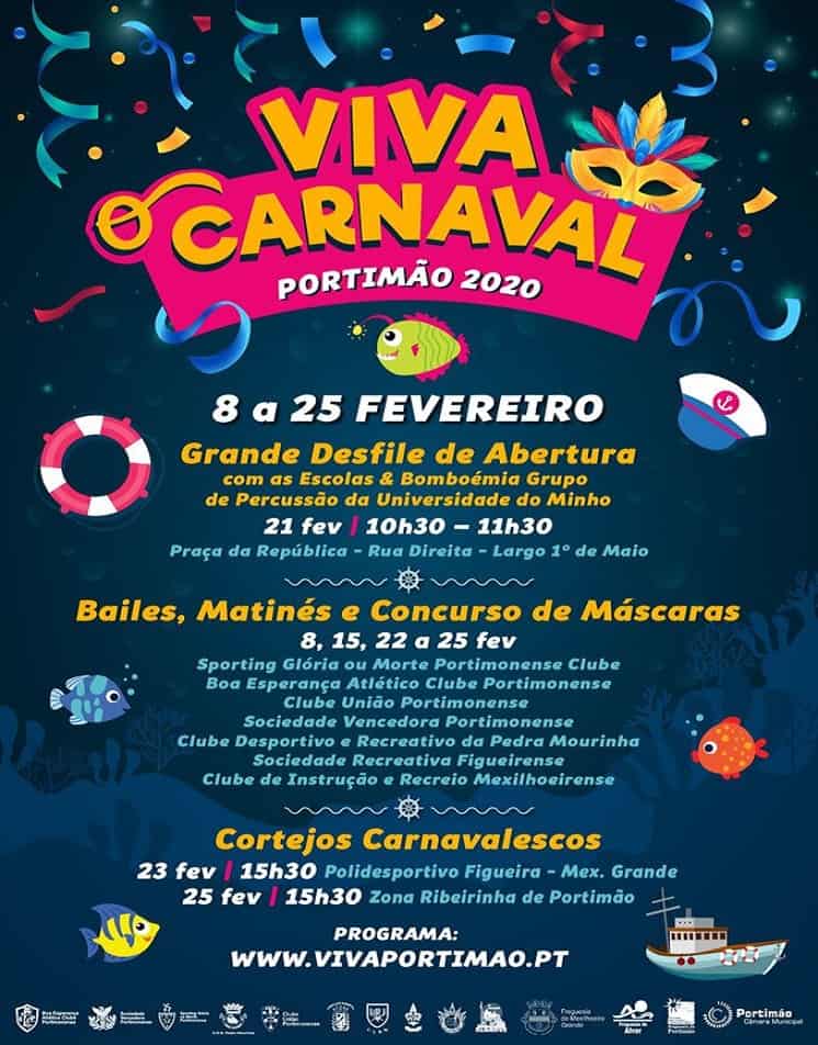 CARNAVAL EM PORTIMÃO 2020 – PROGRAMA GERAL