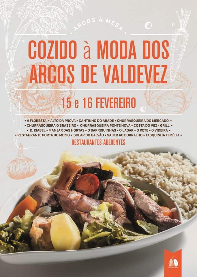 COZIDO À MODA DOS ARCOS DE VALDEVEZ 2020 - Os fins de semana gastronómicos, "Arcos à Mesa", estão de regresso nos próximos dias 15 e 16 de fevereiro.