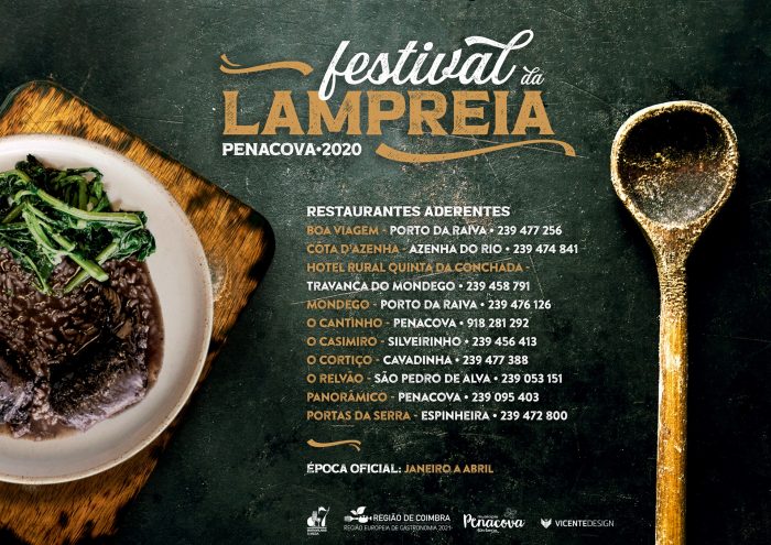 FESTIVAL DA LAMPREIA PENACOVA 2020 - A Câmara Municipal de Penacova promove mais uma vez o Festival da Lampreia, que vai contar com a participação de alguns dos restaurantes do concelho, especialistas na confeção desta iguaria.