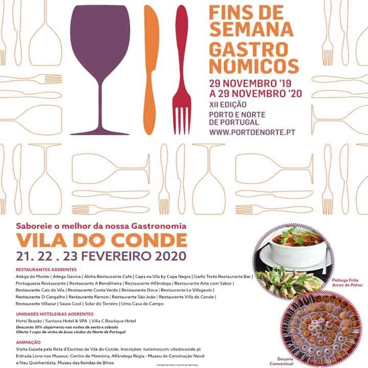 FINS DE SEMANA GASTRONÓMICOS 2020 EM VILA DO CONDE