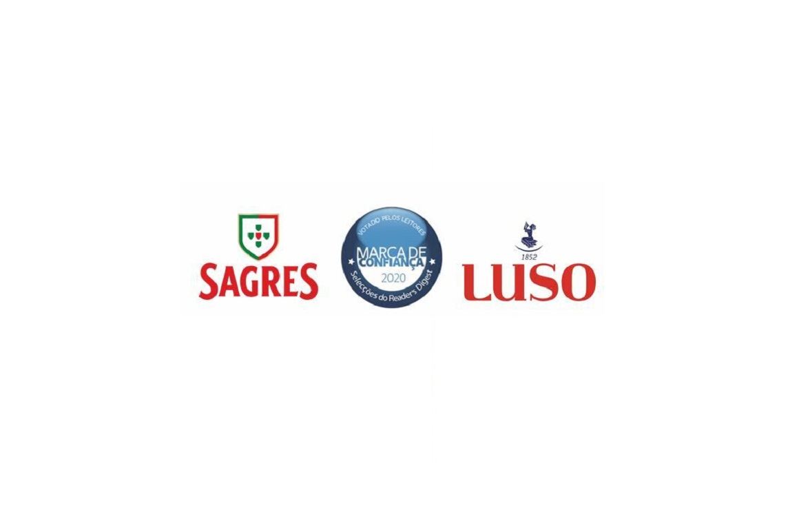 CERVEJA SAGRES E ÁGUA DE LUSO NOVAMENTE DISTINGUIDAS COMO MARCA DE CONFIANÇA