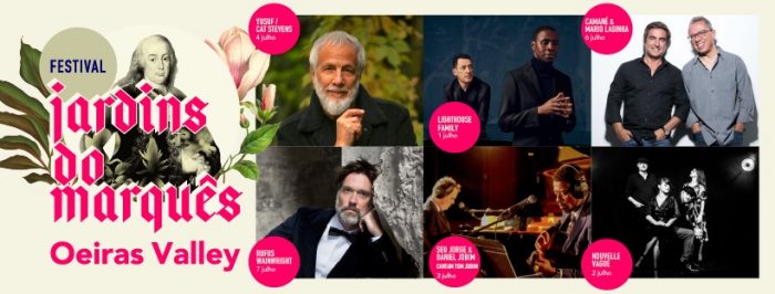 FESTIVAL JARDINS DO MARQUÊS 2020 | OEIRAS VALLEY - O Festival Jardins do Marquês, uma organização da Câmara Municipal de Oeiras e Música no Coração, vai decorrer nos Jardins do Palácio do Marquês de Pombal em Oeiras, de 1 a 7 de Julho.