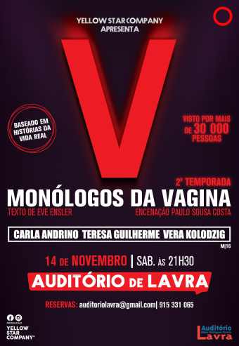 MONÓLOGOS DA VAGINA | AUDITÓRIO DE LAVRA