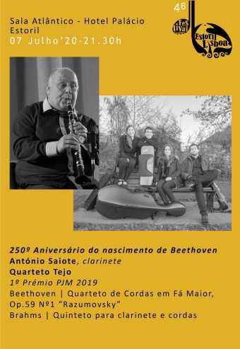 46º FESTIVAL ESTORIL LISBOA – QUARTETO TEJO ANTÓNIO SAIOTE, CLARINETE