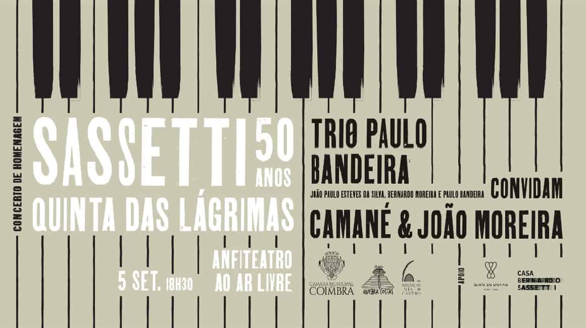 Bernardo Sassetti, o genial compositor e pianista desaparecido em 2012, vai ser homenageado no dia 5 de setembro, pelas 18h30, pela Associação Cultural Quebra Costas e a Fundação Inês de Castro, que, com o apoio da Câmara Municipal de Coimbra, assinalam o 50.º aniversário do seu nascimento.