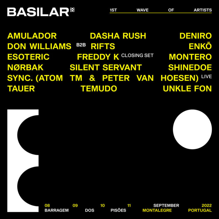 O Basilar Festival 2022 vai ter a sua 1ª edição, entre os dias 8 e 11 de Setembro, na Barragem dos Pisões em Montalegre. Centrado no techno e suas variantes, o Basilar surge da vontade de juntar toda uma comunidade de artistas e seguidores do género, apresentando alguns dos nomes impulsionadores