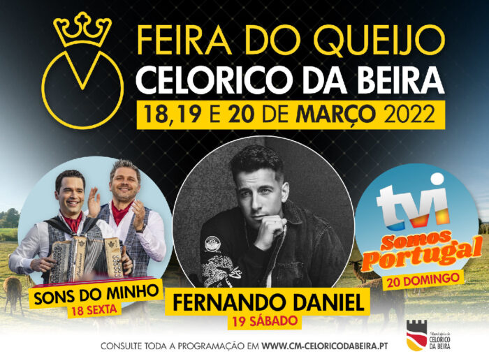 A Feira do Queijo 2022 de Celorico da Beira, promovida pelo Município Local, decorre de 18 a 20 de março de 2022, naquela que é a sua 43ª edição.