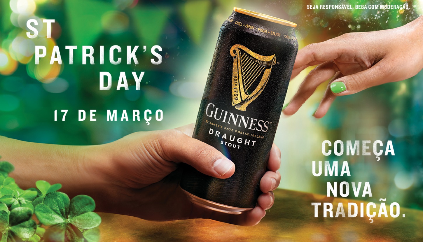 O Dia de St. Patrick, um feriado nacional da Irlanda, que ocorre todos os anos no dia 17 de março, vai ser assinalado em Portugal pela cerveja GUINNESS, distribuída em Portugal pela Sociedade Central de Cervejas e Bebidas (SCC).