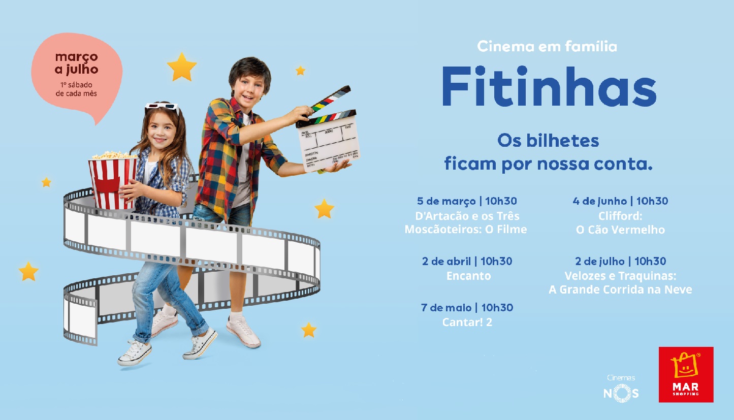 “FITINHAS” – CINEMA INFANTIL GRATUITO DE REGRESSO AO MAR SHOPPING MATOSINHOS