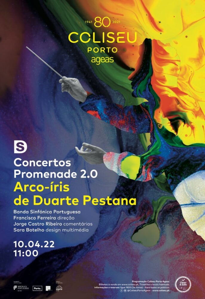O Coliseu Porto Ageas, domingo, 10 de abril, às 11h00, vai prestar um tributo à filarmonia, com o concerto "Arco-íris", no âmbito dos Concertos Promenade.