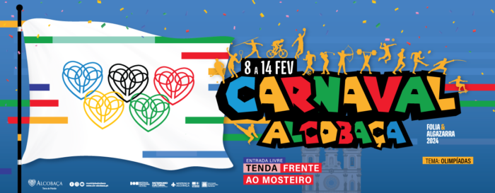 CARNAVAL DE ALCOBAÇA - FOLIA & ALGAZARRA 2024 - Prepare-se para o Carnaval mais Olímpico de sempre! De 08 a 14 de Fevereiro, o Carnaval de Alcobaça Folia & Algazarra 2024 promete 7 dias e noites onde apenas competem os melhores “atletas”.
