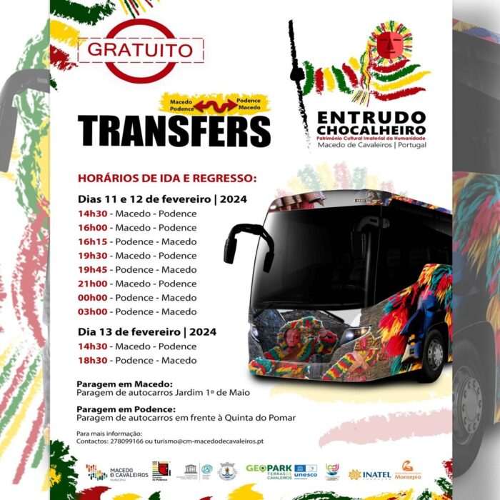 ENTRUDO CHOCALHEIRO 2024 | CARETOS DE PODENCE - O Entrudo Chocalheiro 2024, o Carnaval dos Caretos, o mais genuíno de Portugal, regressa entre 10 e 13 de fevereiro com o estatuto de Património Imaterial da Humanidade, na aldeia mais colorida de Portugal - Podence.