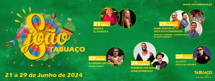 FESTAS DE SÃO JOÃO 2024 TABUAÇO - As Festas de São João 2024 em Tabuaço, esta vila portuguesa do distrito de Viseu, decorrem de 21 a 29 de junho. Vem aí o melhor São João de Sempre!