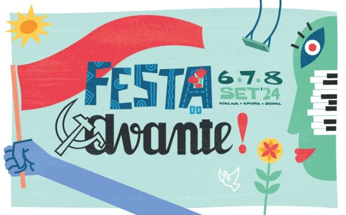 FESTA DO AVANTE 2024 - A Festa do Avante 2024 vai realizar-se nos dias 6, 7 e 8 de setembro de 2024 e decorrerá como é hábito na Quinta da Atalaia, nos seus mais de 30 hectares de espaços verdes