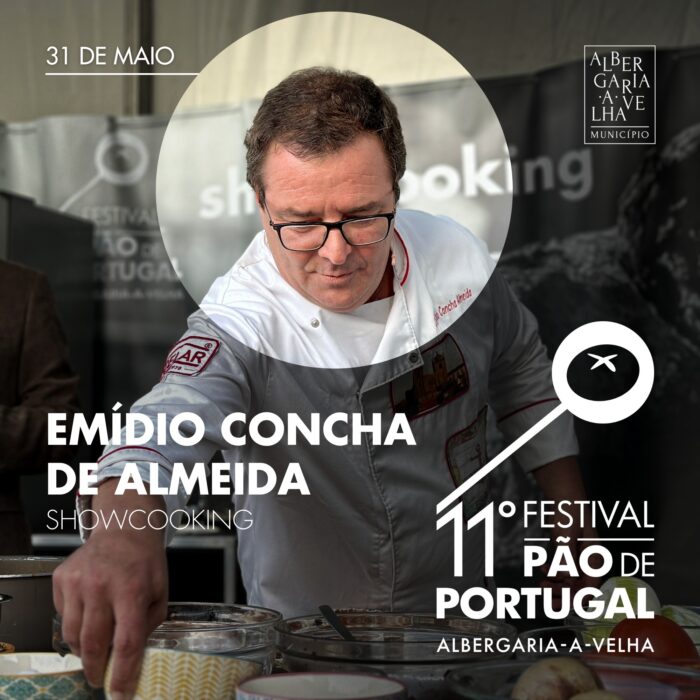 FESTIVAL PÃO DE PORTUGAL 2024 - O 11.º Festival Pão de Portugal, realiza-se na Quinta da Boa Vista em Albergaria-a-Velha nos dias 31 de maio, 1 e 2 de junho de 2024. O festival reúne os sabores do nosso país, sendo por isso o mote ideal para levar a história da sua região até Albergaria-a-Velha! Estarão presentes produtores e variedades de pão de todo o país, como por exemplo pão de mafra, broa, pão alentejano, bola d'água, pão de alfarroba, bolo do caco, pão sovado e bolo lêvedo entre outros.