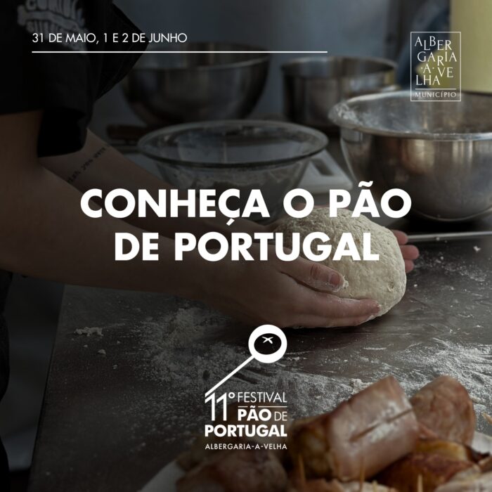 FESTIVAL PÃO DE PORTUGAL 2024 - O 11.º Festival Pão de Portugal, realiza-se na Quinta da Boa Vista em Albergaria-a-Velha nos dias 31 de maio, 1 e 2 de junho de 2024. O festival reúne os sabores do nosso país, sendo por isso o mote ideal para levar a história da sua região até Albergaria-a-Velha! Estarão presentes produtores e variedades de pão de todo o país, como por exemplo pão de mafra, broa, pão alentejano, bola d'água, pão de alfarroba, bolo do caco, pão sovado e bolo lêvedo entre outros.