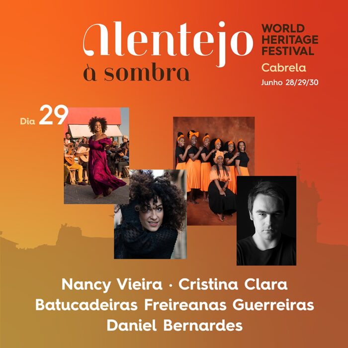 ALENTEJO WORLD HERITAGE FESTIVAL 2024 | CABRELA - A segunda edição do Alentejo World Heritage Festival, realiza-se em Cabrela, vila do concelho de Montemor-o-Novo, nos dias 28, 29 e 30 de junho. A organização é da Égide – Associação Portuguesa das Artes, em conjunto com a Associação Lar Doce Ler.