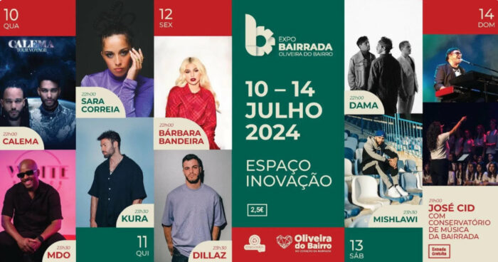 EXPOBAIRRADA 2024 | OLIVEIRA DO BAIRRO - A EXPOBAIRRADA 2024, vai decorrer entre 10 e 14 de julho, no Espaço Inovação, localizado na zona industrial de Vila Verde, voltando assim a ser o palco que dará a conhecer o que de melhor se faz no Coração da Bairrada, a nível industrial, comercial e agrícola, assim como também as principais atrações gastronómicas locais.