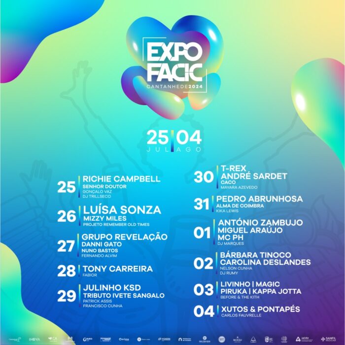 EXPOFACIC 2024 | CANTANHEDE - De 25 de julho a 04 de agosto, vai decorrer na cidade de Cantanhede mais uma edição da EXPOFACIC, um dos maiores eventos que se realizam em Portugal. O certame afirma-se, cada vez mais, como uma referência nacional e internacional, sublinhando-se o crescimento que o evento tem registado ao longo dos anos, bem como o reconhecimento público que tem obtido.