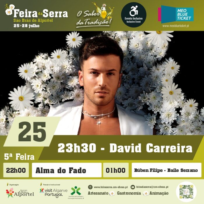 FEIRA DA SERRA 2024 SÃO BRÁS DE ALPORTEL - A Feira da Serra 2024, vai decorrer em São Brás de Alportel, de 25 a 28 de julho. O sucesso alcançado nas últimas edições motivou o alargamento do festival para quatro dias. Em cada edição, um tema desafia a criatividade de artesãos, produtores e chefs de cozinha !Ao longo de quatro dias, a Feira da Serra é um passaporte para toda a família, para uma experiência inolvidável, que se vive a cinco sentidos!