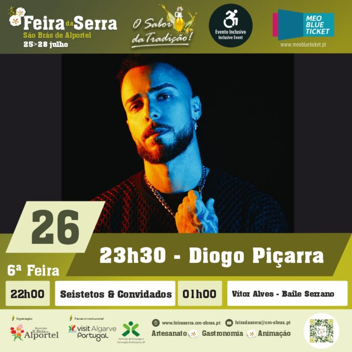 FEIRA DA SERRA 2024 SÃO BRÁS DE ALPORTEL - A Feira da Serra 2024, vai decorrer em São Brás de Alportel, de 25 a 28 de julho. O sucesso alcançado nas últimas edições motivou o alargamento do festival para quatro dias. Em cada edição, um tema desafia a criatividade de artesãos, produtores e chefs de cozinha !Ao longo de quatro dias, a Feira da Serra é um passaporte para toda a família, para uma experiência inolvidável, que se vive a cinco sentidos!