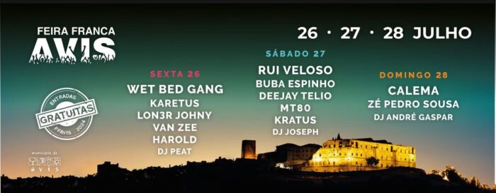 FEIRA FRANCA DE AVIS 2024 - A Feira Franca de Avis 2024 decorre de 26 a 28 de julho, que como habitualmente, leva a todos os visitantes muita música, exposições, mostra de artesanato, atividades desportivas, e tasquinhas.