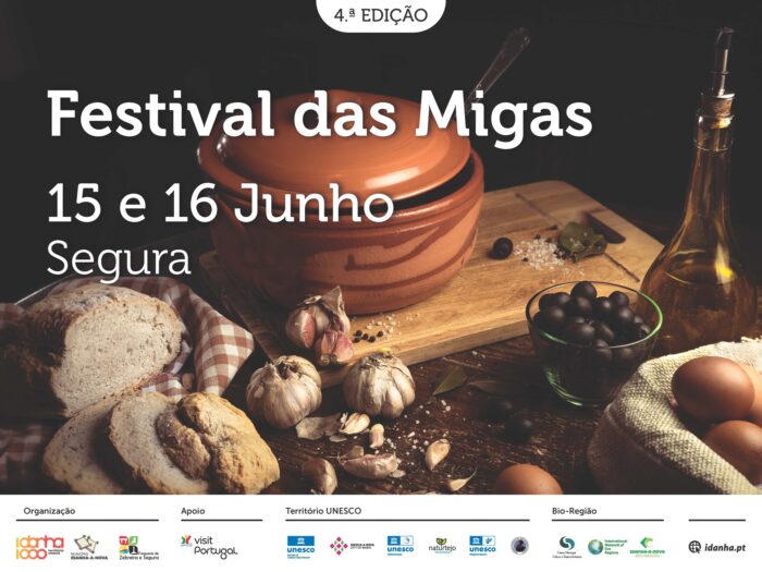 4º FESTIVAL DAS MIGAS 2024 | SEGURA - IDANHA-A-NOVA - A 4ª edição do Festival das Migas vai realizar-se no fim-de-semana, 15 e 16 de junho, em Segura, no concelho de Idanha-a-Nova.