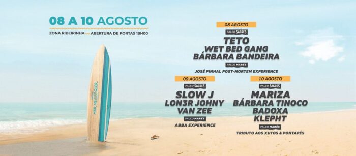 FESTIVAL MAR ME QUER 2024 | PORTIMÃO - A zona ribeirinha de Portimão, acolhe entre 8 e 10 de agosto, a 3ª edição do Festival Mar Me Quer, criado a partir da necessidade de apresentar, no Algarve, um evento capaz de atrair milhares de pessoas e satisfazer a procura para um festival com um mood jovem, trendy, irreverente e com causas ambientais bem definidas.