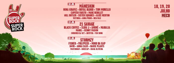 SUPER BOCK SUPER ROCK 2024 | MECO - O Super Bock Super Rock 2024, está de regresso ao cenário idílico da Herdade do Cabeço da Flauta, junto à Praia do Meco em Sesimbra, nos dias 18, 19 e 20 de julho. 