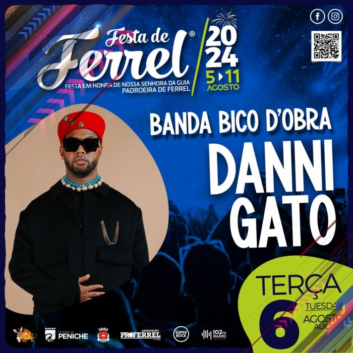 FESTA DE FERREL 2024 - A Festa de Ferrel 2024, está de regresso de 05 a 11 de agosto, à simpática Vila de Ferrel. É uma festa popular que tem origem no séc.XIX, quando estava ainda sob controlo da Atouguia da Baleia. A 1ª festa é a de Agosto em que é considerada a melhor e a maior festa da região oeste e acontece já ao século XVI.