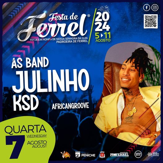 FESTA DE FERREL 2024 - A Festa de Ferrel 2024, está de regresso de 05 a 11 de agosto, à simpática Vila de Ferrel. É uma festa popular que tem origem no séc.XIX, quando estava ainda sob controlo da Atouguia da Baleia. A 1ª festa é a de Agosto em que é considerada a melhor e a maior festa da região oeste e acontece já ao século XVI.