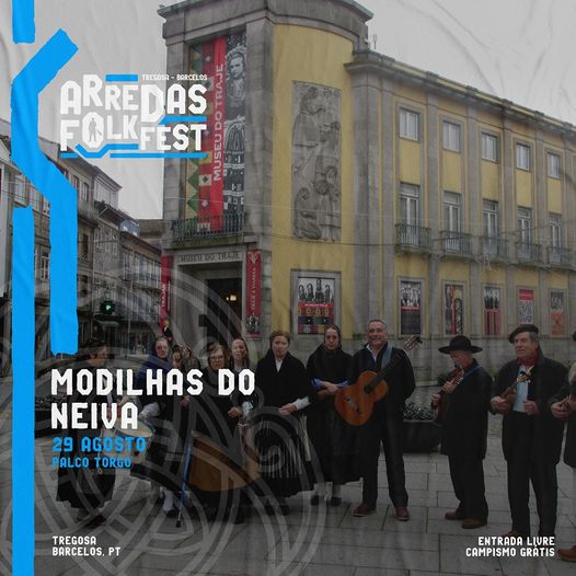 ARREDAS FOLK FEST 2024 | BARCELOS - O Arredas Folk Fest 2024 está de volta nos dias 29, 30 e 31 de agosto, prometendo voltar a levar milhares de pessoas até Tregosa, em Barcelos, com entrada livre e campismo grátis.