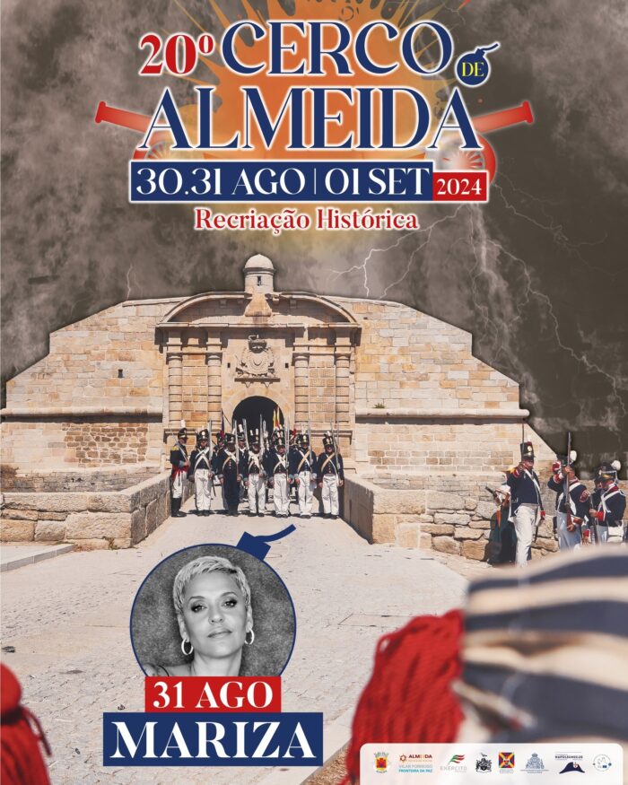 XX CERCO DE ALMEIDA | 2024 - O Município de Almeida organiza a vigésima Recriação Histórica do Cerco de Almeida, a maior recriação histórica do período Napoleónico de Portugal, de 30 de agosto a 01 setembro.