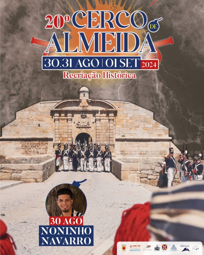 XX CERCO DE ALMEIDA | 2024 - O Município de Almeida organiza a vigésima Recriação Histórica do Cerco de Almeida, a maior recriação histórica do período Napoleónico de Portugal, de 30 de agosto a 01 setembro.