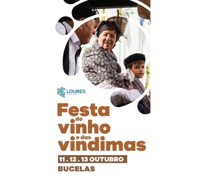 FESTA DO VINHO E DAS VINDIMAS 2024 | BUCELAS - A vila de Bucelas volta a promover um dos maiores eventos culturais de cariz associativo da região saloia, a Festa do Vinho e das Vindimas 2024, que decorre nos dias 11, 12 e 13 de outubro. Realiza-se, anualmente, na vila de Bucelas, no mês de Outubro desde 1988.